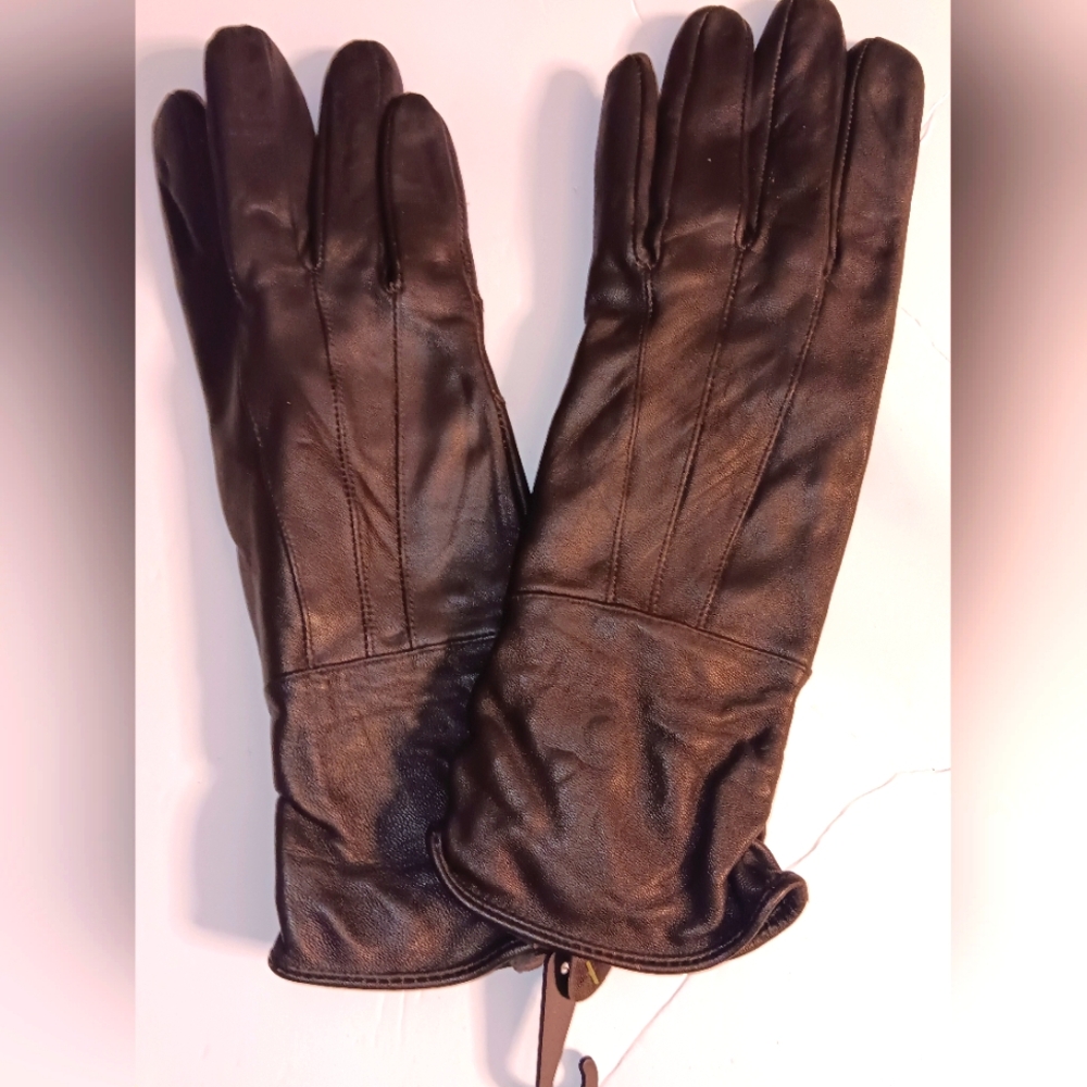 WOMEN'S 11" BLACK LEATHER GLOVES, XLARGE